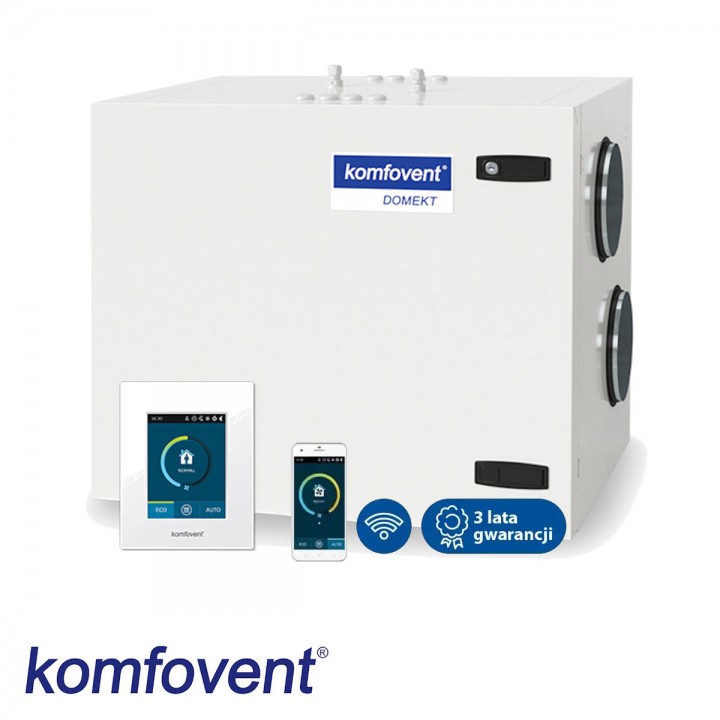 Rekuperator KOMFOVENT R600H AZ entalpiczny wraz z podstawowym montażem + C6.2